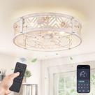 LEDIARY Ventilador de Techo con Jaula de 20" con Luz y Control por App, 6 Velocidades LEDIARY Ventilador de Techo con Jaula de 20" con Luz y Control por App, 6 Velocidades