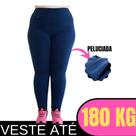 Leg Peluciada Térmica Plus Size Suplex Flanelado G1 Ao G3-Azul Marinho