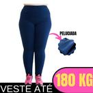 Leg Peluciada Térmica Plus Size Suplex Flanelado G1 Ao G3-Azul Marinho