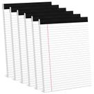 Legal Pads Aidunmis 8,5 x 11, 30 folhas de largura, pautado, pacote com 6