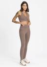 Legging cintura alta infinity media compressao riosoft castanho rio yoga