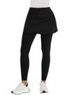 Legging com saia WOWENY Tulip Bainha franzida com bolsos pretos