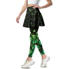 Legging com saia Yuolagixn St.Patrick's Leaf para mulheres plus size