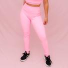 Legging Confort Treino Corrida Rosa Chiclete - Alta Compressão e Conforto