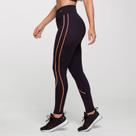 Legging Essence Poliamida Preta com Estampa Laranja Degradê