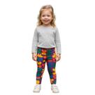 Legging Fábula Inverno Mais Flores Rosa