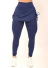 Legging Feminina Cintura Alta com Franzido Lateral e Sobreposição