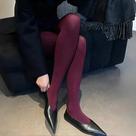 Legging Feminina de Veludo Vintage Borgonha - Modelagem Esculpida Legging Feminina de Veludo Vintage Borgonha - Modelagem Esculpida