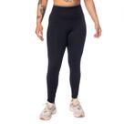 Legging Feminina Estilo do Corpo Cintura Alta Preto/Cinza