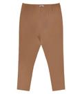 Legging Feminina Plus Size Em material sintético Secret Glam Marrom
