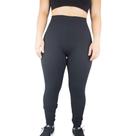 Legging Feminina Preta Canelada Para o Dia a Dia e Treinos