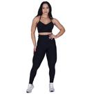 Legging fitness feminina cós alto textura relevo modeladora orbis