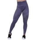 Legging Fitness Feminina Franzido Cós Cirre Texturado Brilho e Fosco Orbis cinza