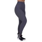 Legging fitness feminina recortes textura relevo poliamida orbis - cinza