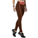 Legging Fitness Recortes Zero Transparência Cor:MARRON/TERRATamanho:GG