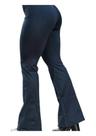 Legging flare poliamida social c. recorte de montaria cirre