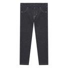 Legging Infantil Feminina em Malha Denim Imita Jeans Escuro - Kukiê