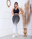 Legging Jacquard Degradê Branca - Doce Menina