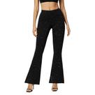 Legging Kryntex Sparkly Flared High Rise Feminina Preta Legging Kryntex Sparkly Flared High Rise Feminina Preta