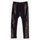 Legging Montaria com Recorte em Couro Preto - Momi