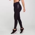 Legging Oncinha Preta Poliamida com Estampa Lateral Tom sobr