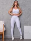 Legging Peluciada Feminina Branca Inverno - Térmica