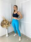 legging poliamida azul claro detalhe friso na lateral