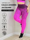 Legging Poliamida Jacquard Degradê Cintura Alta Conforto Na Academia