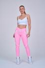 Legging Poly Steep Empina Bumbum Rosa Com Branco