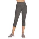 Legging Skechers Go Walk de cintura alta, cintura média, panturrilha, cinza