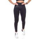 Legging Suplex Cintura Alta Relevo Cirrê Preto Feminino