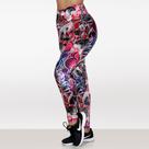 Legging veludo molhado Orbis estampada com faixa lateral