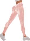 Leggings Bibabiba Faux Jeans Jeggings Scrunch Butt Lift Pink