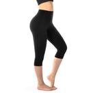 Leggings Capri Walifrey Cintura Alta Preto Macio XXL