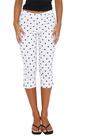 Leggings Capri Yuemengxuan, cintura baixa, gravata borboleta dividida em marfim