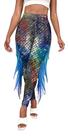 Leggings coloridas, cosplayer Mermaid Yoga Print, femininas, tamanho grande