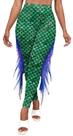 Leggings coloridas, cosplayer Mermaid Yoga Print, femininas, tamanho grande