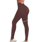 Leggings Curvphilo para levantamento de bunda, cintura alta, controle de barriga, marrom