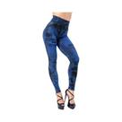 Leggings De Cintura Alta, Slim, Com Imitação De Jeans, Para Mulheres, Sexy, Com Efeito Push-up, Para