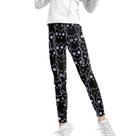 Leggings de ioga Wanyint Black Cat Print para meninas de 6 a 7 anos