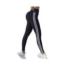 Leggings De Yoga De Cintura Alta Para Mulheres, Listradas, Ajustadas, Com Efeito De Levantar O