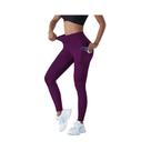 Leggings De Yoga Femininas De Cintura Alta Com Controle De Barriga E Bolsos Laterais Para Academia E Leggings De Yoga Femininas De Cintura Alta Com Controle De Barriga E Bolsos Laterais Para Academia E