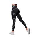 Leggings de Yoga Sem Costura com Cintura Alta Tie Dye - Fitness e Treino