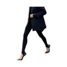 Leggings Feminina Cintura Alta Canelada - Bege - Algodão, Confortável e Estilosa