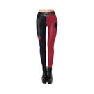 Leggings Femininas Com Estampa De Cosplay Do Deadpool Para Festa De Halloween