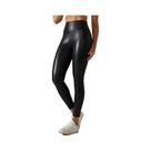 Leggings Femininas De Cintura Alta Em Couro PU, Calças De Yoga Coloridas, Modernas, Justas E