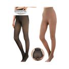 Leggings Femininas Forradas Com Fleece, Pacote Com 2 Peças, Meias-Calças Transparentes Pretas Com Leggings Femininas Forradas Com Fleece, Pacote Com 2 Peças, Meias-Calças Transparentes Pretas Com