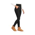 Leggings Femininas Quentes De Veludo Com Bolsos, Justas, Sem Costura, Cor Sólida