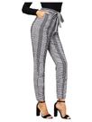 Leggings femininas WDIRARA com estampa xadrez, cintura alta, elástica