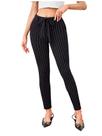 Leggings femininas WDIRARA com estampa xadrez, cintura alta, elástica